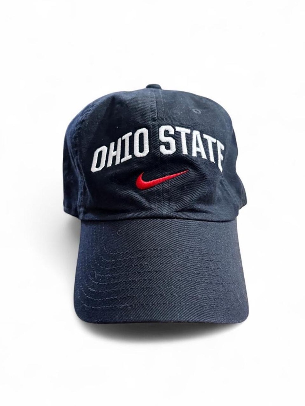 Nike Ohio State Buckeyes Black Cap – White Text & Red Swoosh